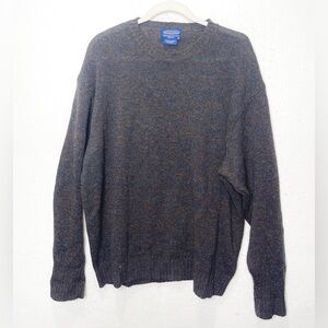Pendelton Men’s 100% Shetland Wool Long Sleeve Sweater Fall Colors XL Washable.
